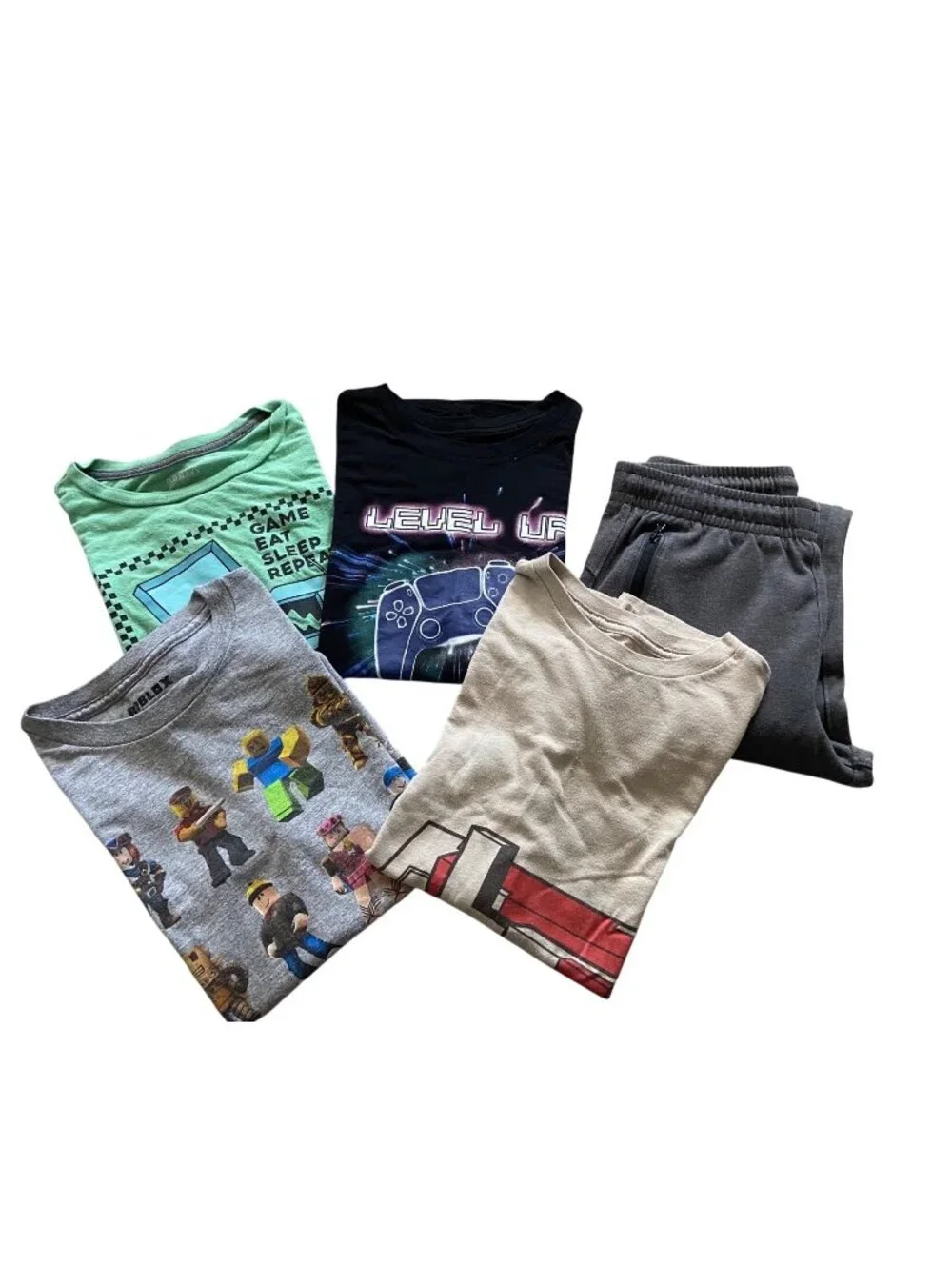 Boys Bundle of 5 Pieces Gamer, Minecraft, Roblox Size 10/12 Back To School
